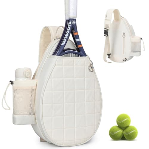 KAVIGOR Tennis Bag Holds 2 Rackets, Quilted Tennis Backpack image