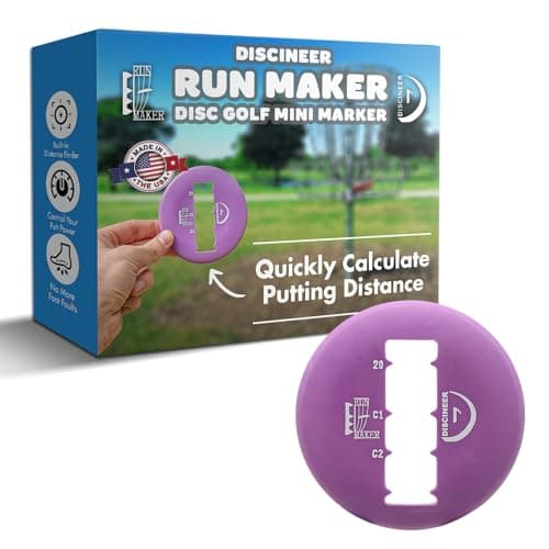 Discineer Run Maker Disc Golf Mini Marker | Built-in Distance Rangefinder for Circle 1 & 2 image