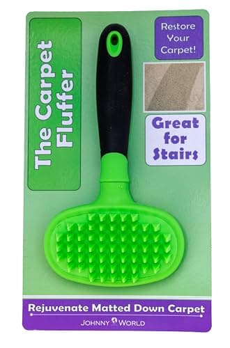 The Carpet Fluffer by Johnny World Products – Revitalize Matted Carpets and Rugs Instantly – Handheld, Easy-to-Use Tool for High-Traffic Areas, Stairs, and Pet Hair Removal image