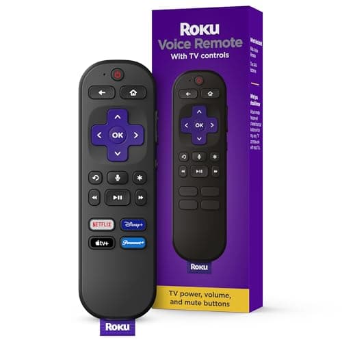 Roku Voice Remote | Replacement TV Remote Control with Voice Control, Simple Setup, & Pre-Set App Shortcuts - Compatible with Roku TV, Players, & Audio Devices image