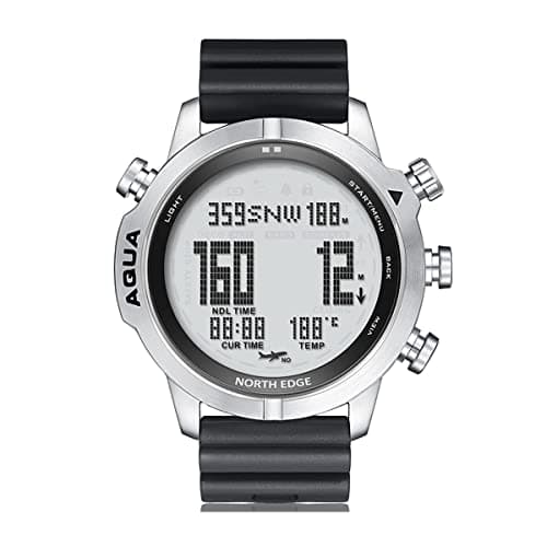 NORTH EDGE Aqua Professional Diving Computer Watch for Men Scuba Diving NDL 50M Dive Watch with Compass Altimeter Barometer Pedometer 100M Waterproof image