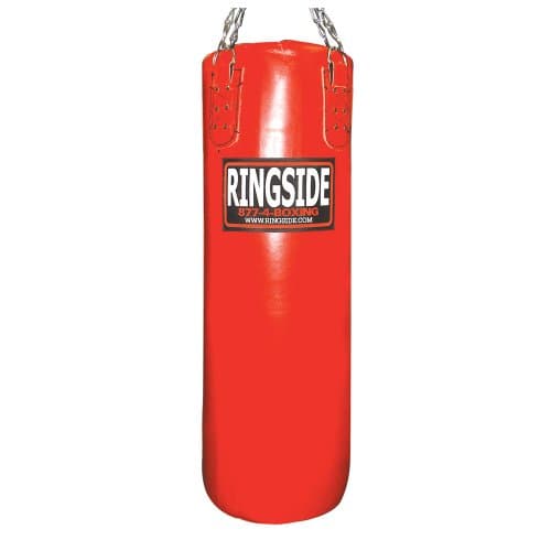 Ringside 100-pound Leather Boxing Punching Heavy Bag (Filled), Red image