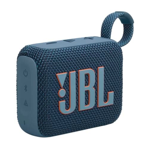JBL Go 4 - Ultra-Portable, Waterproof and Dustproof Bluetooth Speaker, Big Pro Sound with Punchy bass, 7-Hour Built-in Battery, Made in Part with Recycled Materials (Blue) image