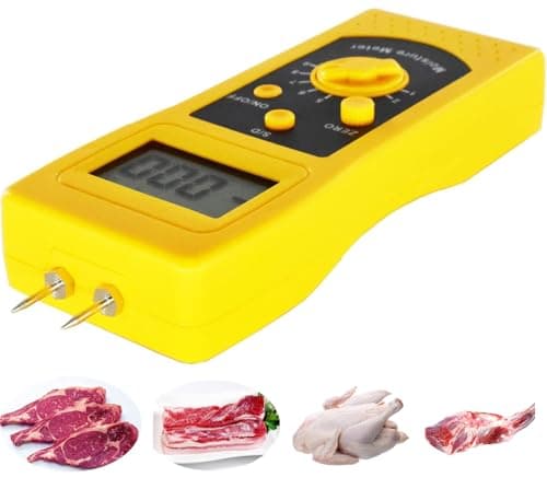 HFBTE Meat Moisture Meter Fresh Meat Moisture Tester Fresh Meat Moisture Meter With Insert Type Measurement Range 10%~90% Backlight Display For Measuring Pork Beef Mutton Lamb Chicken Poultry Meat image