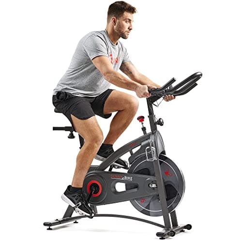 Sunny Health & Fitness Endurance Premium Magnetic Resistance Interactive Indoor Cycling Exercise Bike with Exclusive SunnyFit® App Enhanced Bluetooth Connectivity - SF-B1877SMART Gray image
