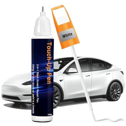 2-In-1 White Car Paint Touch Up, Scratch Remover Penwheel Touch Up Paint For Deep Scratches, Long Lasting Adhesion, Quick Drying image