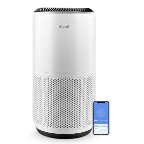 LEVOIT Air Purifiers for Home Large Room Up to 1980 Ft² in 1 Hr With Air Quality Monitor, HEPA Sleep Mode, Auto Mode, Smart WiFi, 3-in-1 Filter Captures Pet Allergies, Smoke, Dust, Core 400S-P, White image