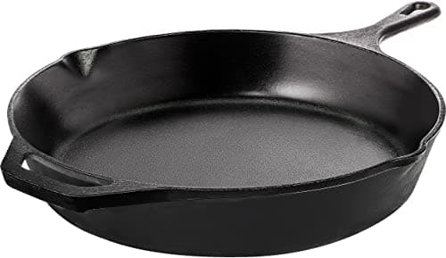 Utopia Kitchen Saute Frying Pan 12 Inch, Cast Iron Chefs Pan, Pre Seasoned Cast iron Skillet, Safe Grill Cookware for Indoor & Outdoor Use, Black image