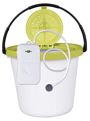 Flambeau Outdoors 6084FA 8 Qt. Insulated Bait Bucket with Water Resistant Aerator One Combo Pack, Live Bait Bucket and Aerator, Lime Green/White image