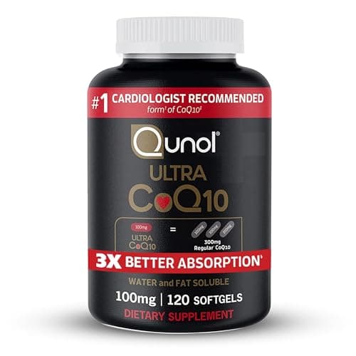 Qunol CoQ10 100mg Softgels, Ultra CoQ10 100mg, 3x Better Absorption, Antioxidant for Heart Health & Energy Production, 4 Month Supply, 120 Count image