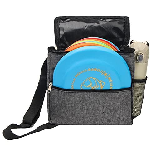 Windspeed Cadet Disc Golf Bag, Portable Waterproof Disc Golf Bag Starter with 10PCS Capacity for Women and Men (Grey) image