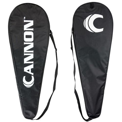 Cannon Sports Premium Padded Badminton Racket Cover Bag with Adjustable Shoulder Strap - Waterproof, Lightweight, Durable (Black) image