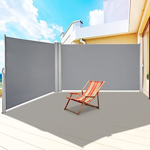 VEVOR Retractable Side Awning, UV 50 71''x 236'' Full Aluminum Rust-Proof Patio Sunshine Screen image