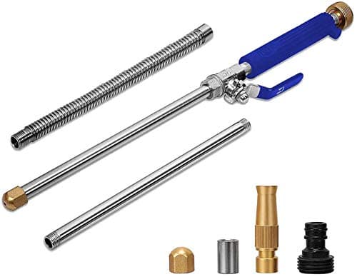 High Pressure Power Washer Wand, Watering Sprayer Cleaning Tool, Hydro Jet Water Hose Nozzle, Wand Lance for Gutter Patio Car Pet Window blue image