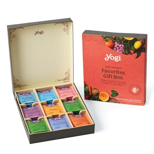 Yogi Organic Tea Sampler Gift Box – Easter Tea Gift Set - 9 Favorite Herbal, Green & Black Teas – Assorted Delicious Wellness Teas (45 Tea Bags) image