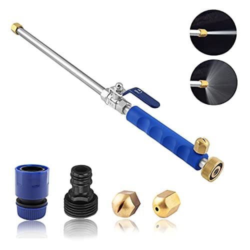 Shayee High Pressure Power Washer Wand for Garden Hose with Jet Nozzle and Fan Nozzle Hydro Jet Power Sprayer for Car Washing or Garden Cleaning Made of Durable Metal image