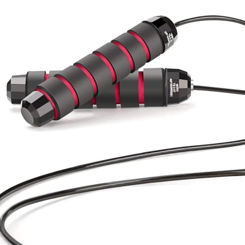 DEGOL Skipping Rope with Ball Bearings Rapid Speed Adjustable Jump Rope Cable and 6” Memory Foam Handles Ideal for Aerobic Exercise Like Speed Training, Extreme Jumping, Endurance Training and Gym image