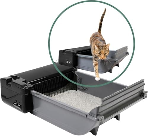 Pet Zone Self Cleaning Automatic Cat Litter Box - Smart Scoop Cat Litter Box with 6 Bags & Carbon Filter for Up to Two Cats 6-16 Pounds image
