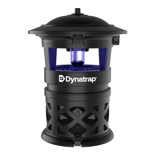 DynaTrap DT1130SR 1/2 Acre Mosquito & Flying Insect Outdoor Trap and Killer – Kills Mosquitoes, Flies, Wasps, Gnats, & Other Flying Insects - Bug Zapper Alternative - Black image