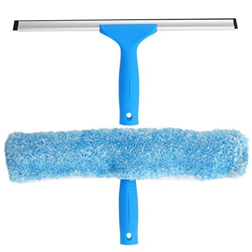 MR.SIGA Professional Window Cleaning Combo - Squeegee & Microfiber Window Scrubber, 14" image