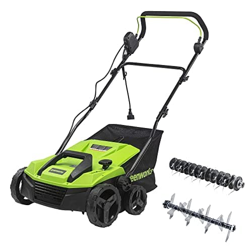 Greenworks 13 Amp 14-Inch Corded Dethatcher / Scarifier, DT13B00 image