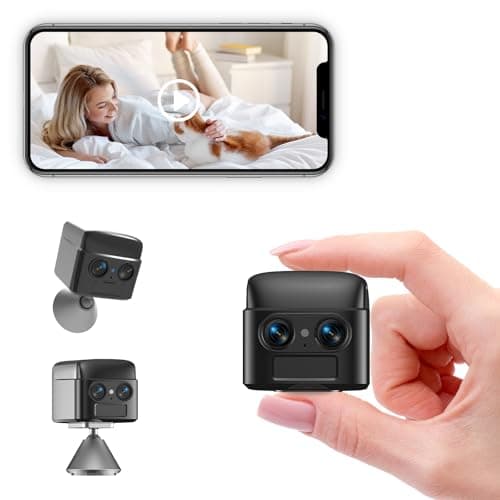 Security Camera Indoor Wireless, 4K Magnetic WiFi Nanny Cam, Small Home Security Cameras with 180 Days Standby Battery Life, Auto Night Vision, AI Human Detection, 2-Way Talk image
