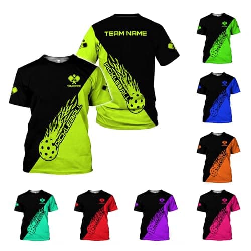 Generic Personalized 3D Pickleball Shirts for Men, Pickle Ball Jersey Shirt Short Sleeve, Pickleball Shirt Gifts for Grandpa (Style 10) image