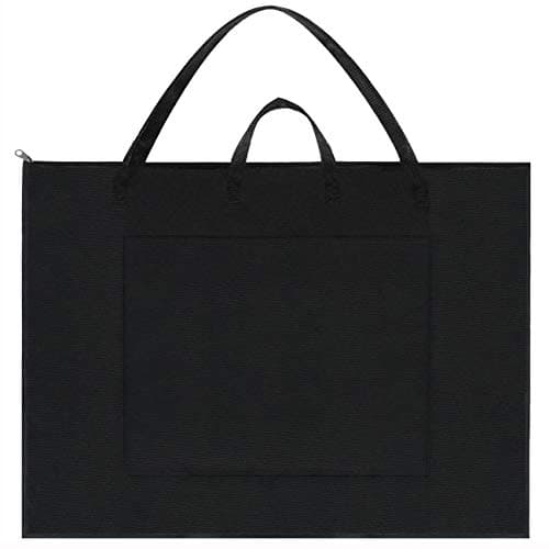 BUSOHA Large Art Portfolio Tote Bag with Nylon Shoulder, 24"X 36" Light Weight Waterproof Poster Board Storage, Portfolio Folder for Artwork Poster, Sketching, Student Art Portfolio, Drawing image