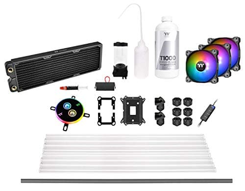 Thermaltake Pacific C360 Ddc Res/Pump 5V Motherboard Sync Copper Radiator PETG Hard Tube Water Cooling Kit CL-W243-CU12SW-A image