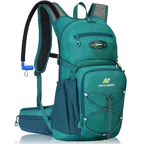 N NEVO RHINO Hydration Backpack, 18L Multipurpose Hiking Backpack with 3L Water Bladder, Water Backpack Insulated Hydration Pack Ideal for Hiking and Cycling image