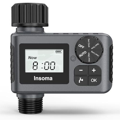 Outdoor Garden Hose Faucet Timers, Programmable Water Sprinkler Timer with Rain Delay/Manual/Automatic Drip Irrigation and Lawn Watering System for Yard, 1 Outlet image