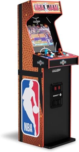 ARCADE1UP NBA Jam Deluxe 2-Player Control Panel Arcade Machine, Built for Your Home, 5 Foot Tall Cabinet with 3 Classic Games image