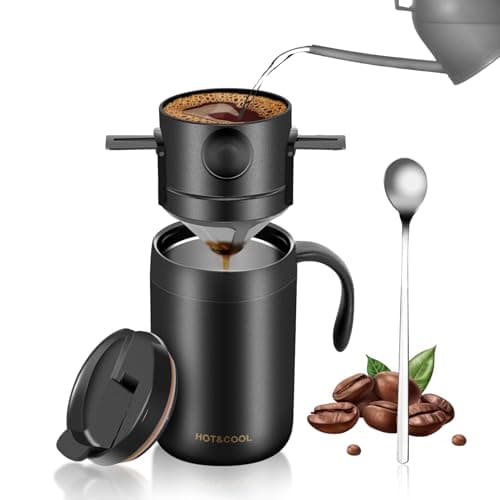 OARSE 16oz Camping Coffee Maker Pour Over Coffee Maker Set，Camp Pour Over Set，Portable Coffee Kit for Travel, Camping, Offices, Backpacking image
