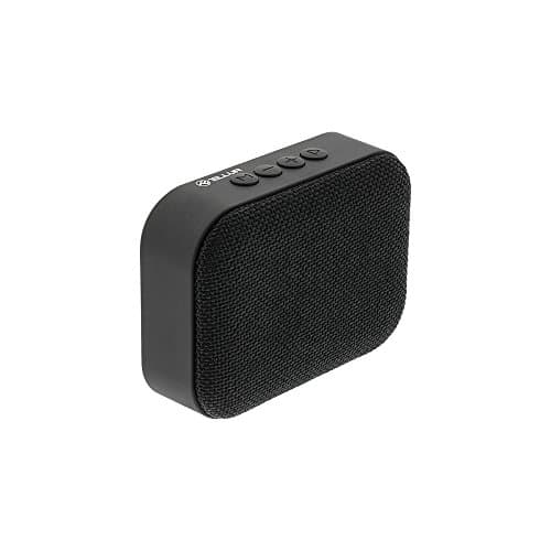 TELLUR Callisto Portable Bluetooth Speaker, Ultra Compact Fabric Design, FM Portable Radio Speaker, Hands-Free, USB, MicroSD/TF, MicroUSB Aux Port (Black) image
