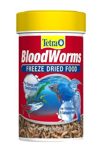 Tetra BloodWorms 0.25 Oz, Freeze-Dried Food for Freshwater and Saltwater Fish, Seafood (Pack of 1) image