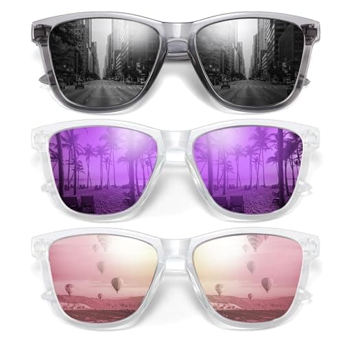 ELITERA Sunglasses Men/Women Polarized Sunglasses for Mens Womens Retro Mirror Lens for Driving Fishing UV400 Protection image