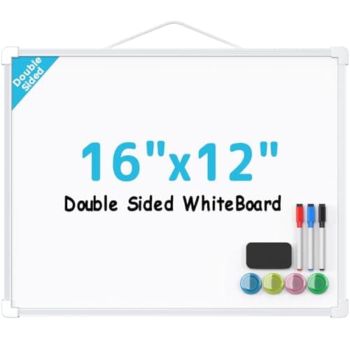 MaxGear Double-Sided Dry Erase Board for Wall, 16"x12" image