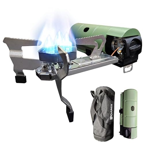 Roamix 17,700 BTU Foldable Butane Camping Stove – 5,200W Portable Gas Burner with Carrying Bag for Outdoor Cooking, Backpacking & Emergency Use image