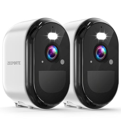 2K Security Cameras Wireless Outdoor, WiFi Battery Powered Indoor Camera for Home Security with AI Motion Detection, Spotlight, 2-Way Talk, Siren, IP65, Cloud/SD Storage - 2 Cameras image