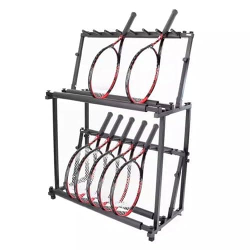 YEHOZZ Tennis Racquet Storage Rack, Tennis Racket Holder, Height Adjustable image