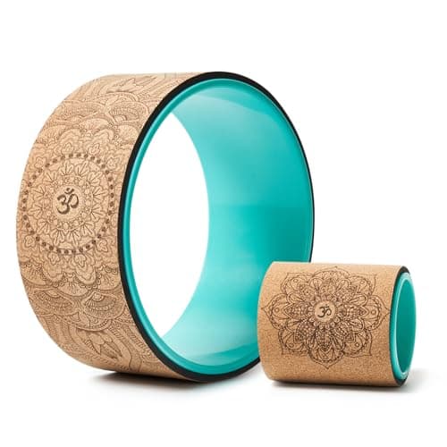 Yoga Wheel for Back Pain Relief, Back Roller Wheel with Extra Cushion, Wider & Thickest Foam, Stretches and Strengthens Core Muscles, Set of 2 image
