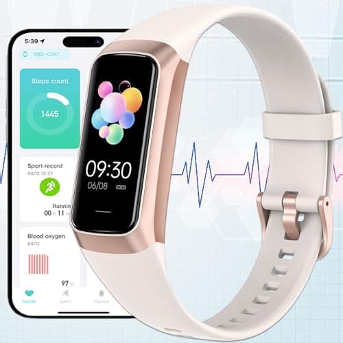 Fitness Tracker Watch, Smart Watch with Blood Pressure Heart Rate Sleep IP67 Waterproof Health Watch Fitness Activity Tracker Step Calorie Counter Pedometer Watches for Men Women Android iOS Phone image