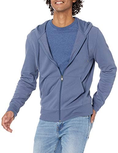 Amazon Essentials Men's Lightweight French Terry Full-Zip Hoodie, Indigo, X-Large image
