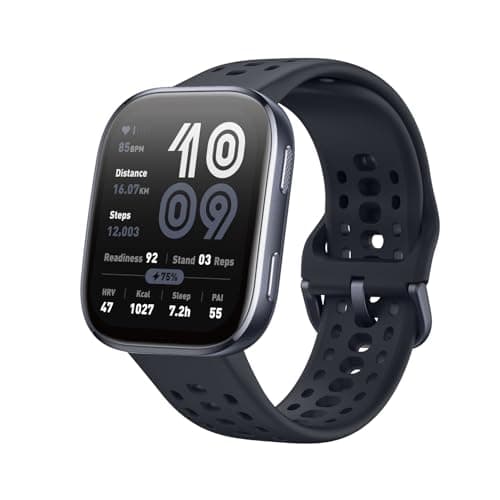 Amazfit Bip 6 Smart Watch 46mm, 14 Day Battery, 1.97" AMOLED Display, GPS & Free Maps, AI, Bluetooth Call & Text, Health, Fitness & Sleep Tracker, 140+ Workout Modes, 5 ATM Water-Resistance, Black image