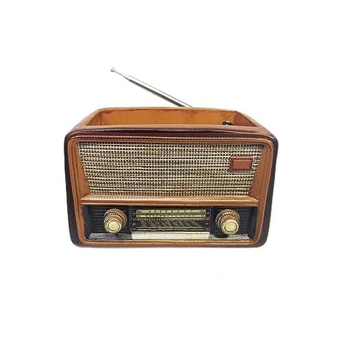 WTBFBY Radio Shape Flowerpot,Resin Succulent Planter Unique Planter Pots Flower Container Retro Radio Ornaments for Garden Landscape Tabletop image