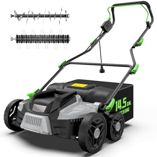 TIECTOWN 16-Inch 15.5 Amp 2-in-1 Electric Dethatcher and Scarifier image