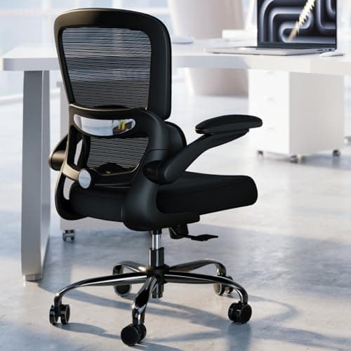 TRALT Office Chair - Ergonomic Desk Chair with Adjustable Lumbar Support, Mesh Computer Chair, Executive Chair for Home Office Comfortable Lumbar Support (Black) image