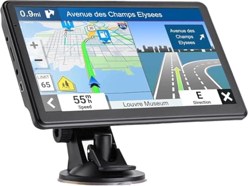 GPS Navigation for car,7 inch High-Definition Touch Screen 256-16GB, 2025 Maps (Free Lifetime Updates), Truck GPS Commercial Drivers, Semi Trucker GPS Navigation System, Custom Truck Routing image