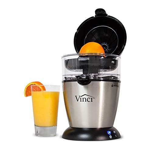 Vinci Hands Free Electric Citrus Juicer, 1-Button Juicer Machine, Orange Lime Grapefruit Lemon Squeezer, Easy to Clean Orange Juicer Squeezer, Black/Stainless Steel image