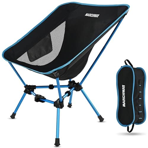 MARCHWAY Lightweight Folding Camping Chair, Stable Portable Compact image